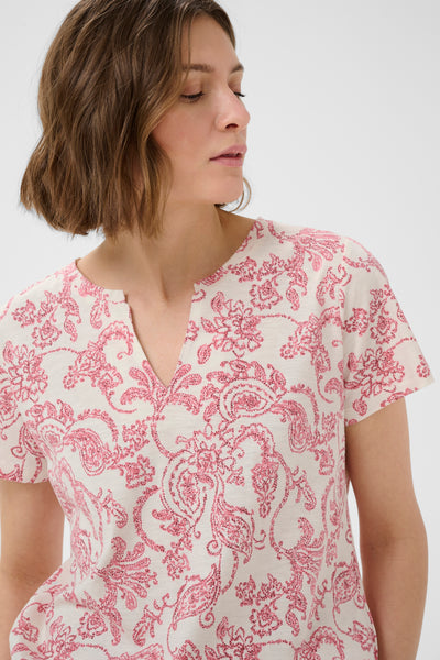 Part Two Gesinas T-Shirt, Peach Blossom Paisley