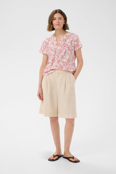 Part Two Gesinas T-Shirt, Peach Blossom Paisley