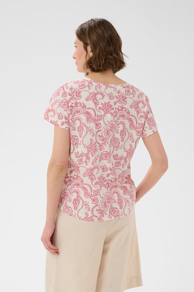 Part Two Gesinas T-Shirt, Peach Blossom Paisley