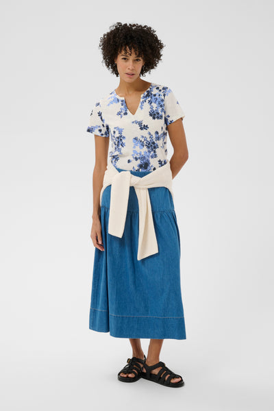 Part Two Gesinas T-Shirt, Blue Shadow Flower