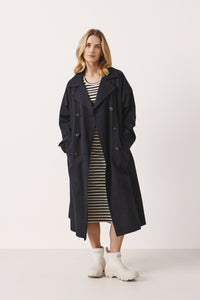 Part Two Solina Trenchcoat, Dark Navy