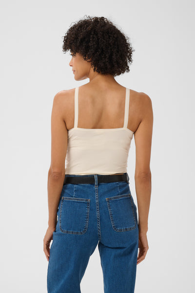 Part Two Hydda Top, Cream/Whitecap Grey