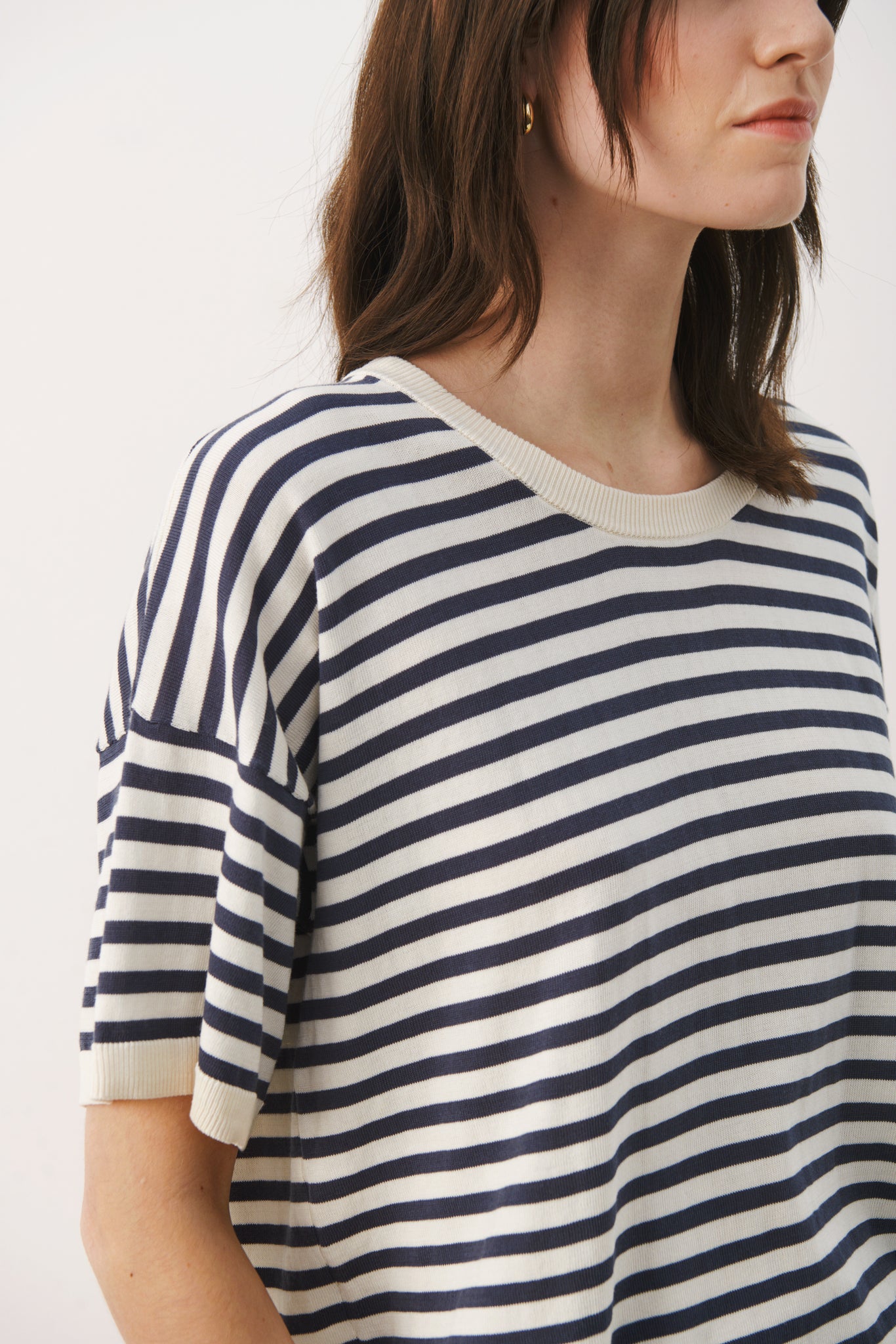 Part Two Betty Pullover, Navy Stripe