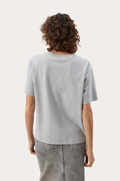 Part Two Anne T-Shirt, Light Grey Melange