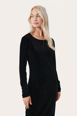 Part Two Dida Velvet Dress, Black