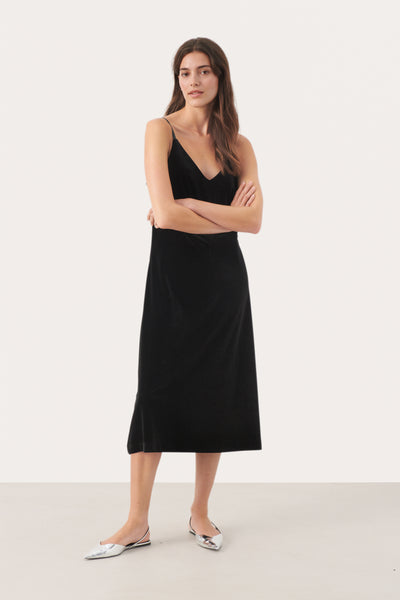 Part Two Divan Velvet Dress, Chocolate