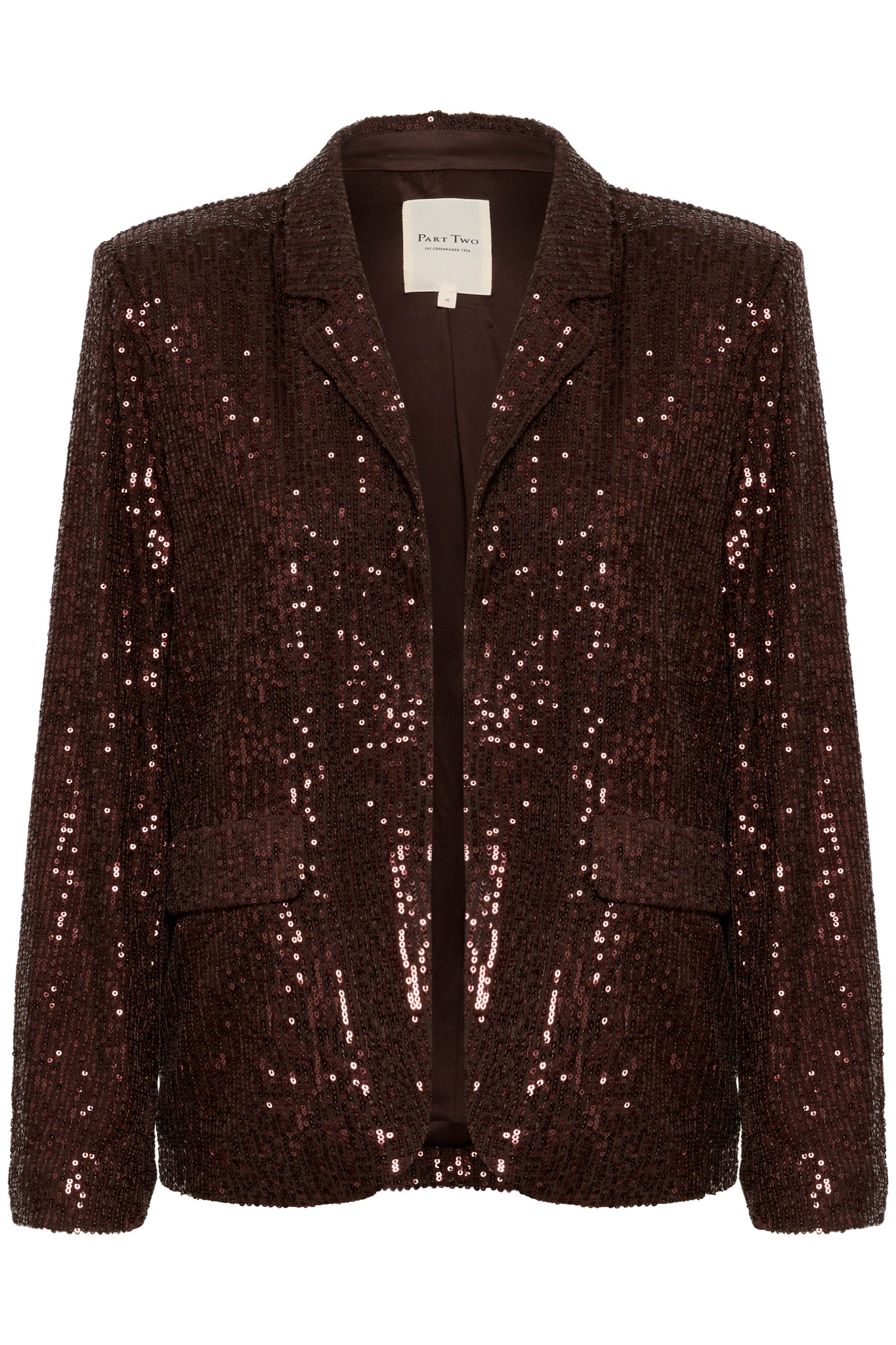 Part Two Darina Sequin Blazer, Chocolate