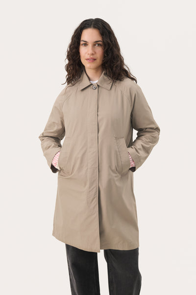 Part Two Ettie Car Coat, Desert Taupe