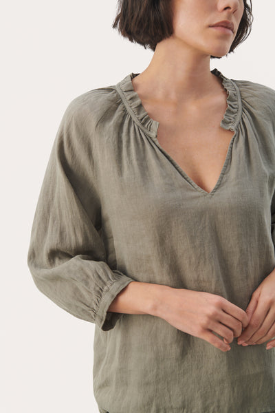 Part Two Elody Blouse, Vetiver