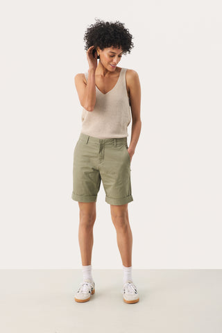 Part Two Hanijan Shorts, Vetiver Green