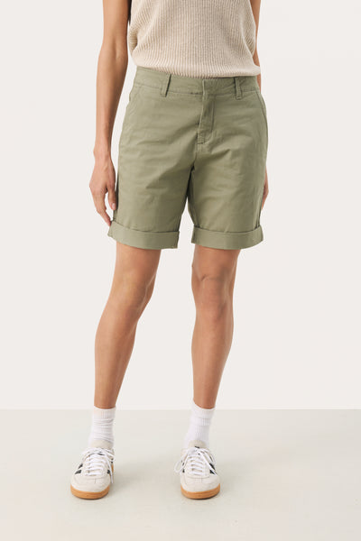 Part Two Hanijan Shorts, Vetiver Green