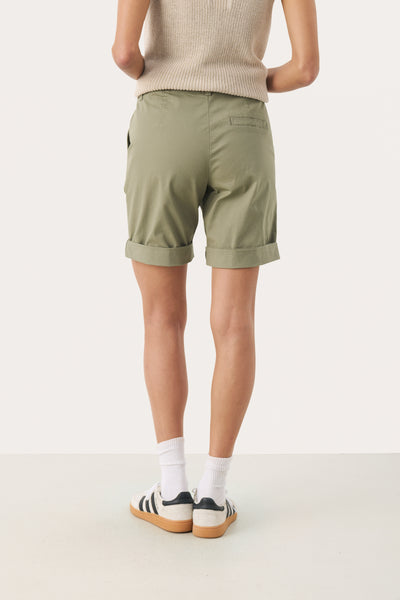 Part Two Hanijan Shorts, Vetiver Green