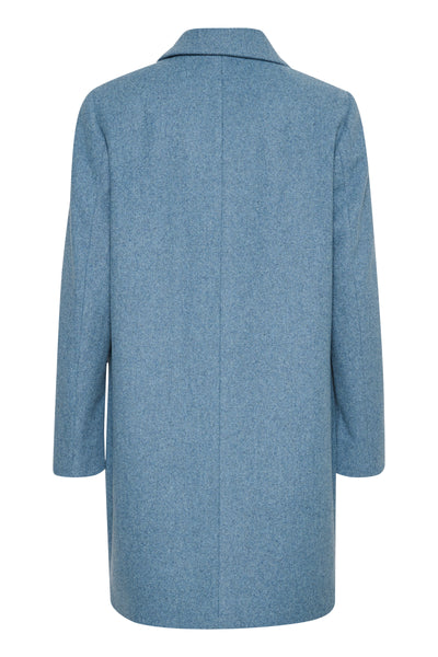 Part Two Leanette Single Breasted Wool Coat, Blue