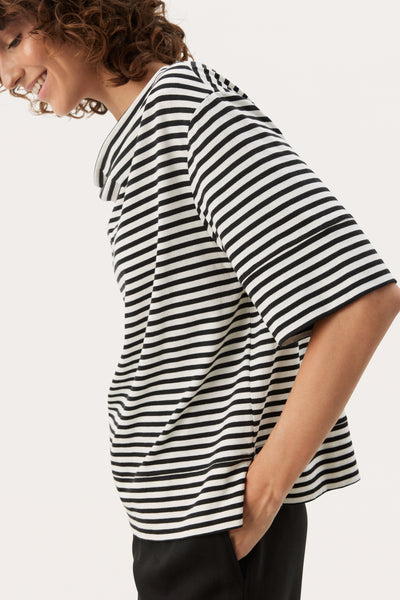 Part Two Jalina T-shirt, Black Stripe