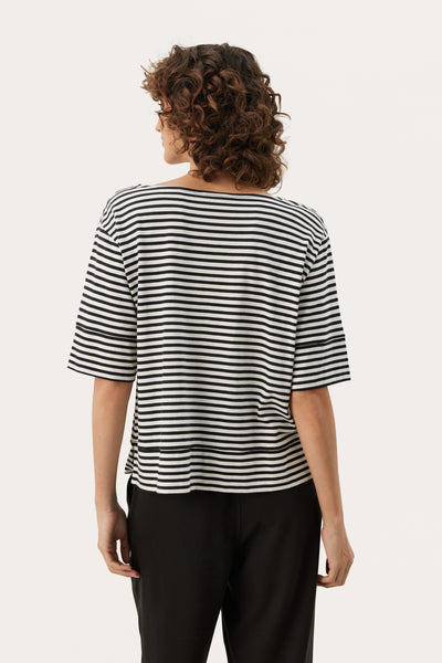 Part Two Jalina T-shirt, Black Stripe