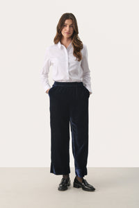 Part Two Lorine Velvet Trousers, Navy Blazer