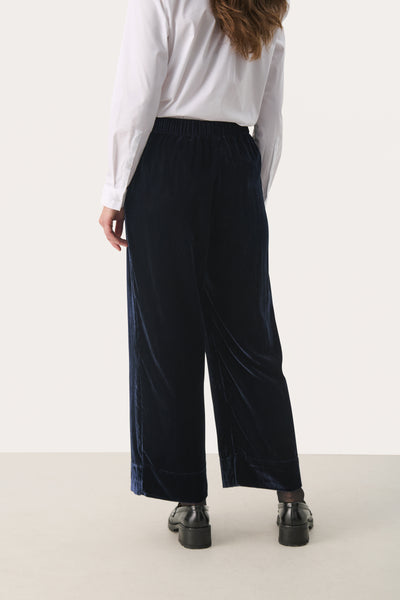 Part Two Lorine Velvet Trousers, Navy Blazer