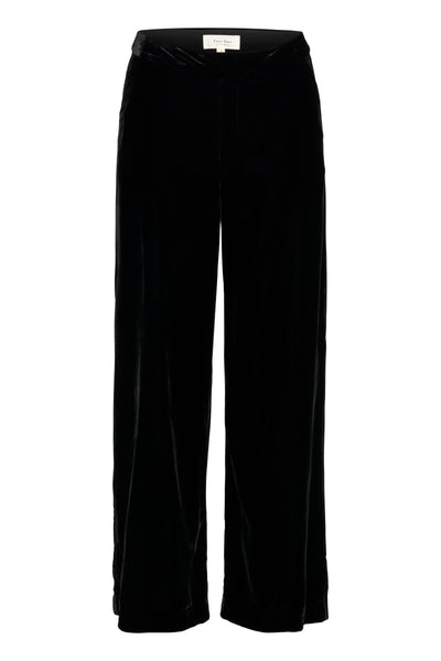 Part Two Ninnea Velvet Trousers, Black