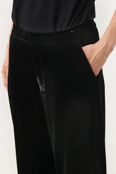 Part Two Ninnea Velvet Trousers, Black