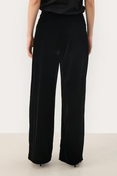 Part Two Ninnea Velvet Trousers, Black