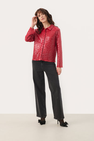 Part Two Mabelle Shirt, Salsa Red