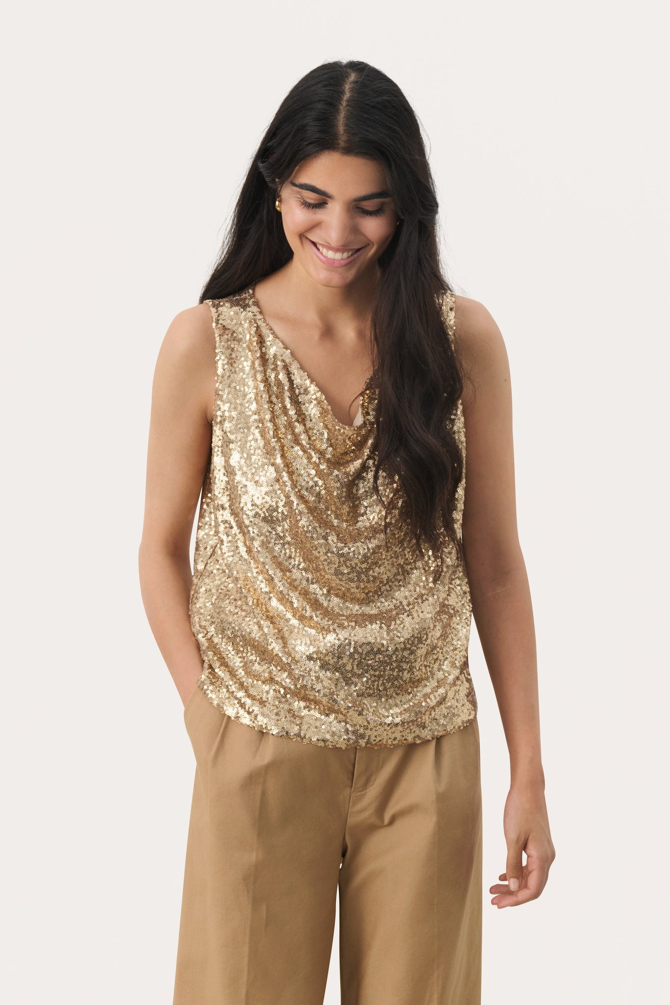 Part Two Malikka Top, Gold