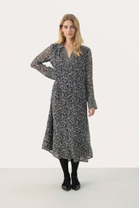 Part Two Priscila Dress, Dark Navy Mini Flower