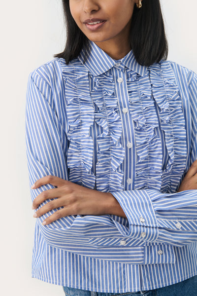 Part Two Pranvera Shirt, Amparo Blue Stripe