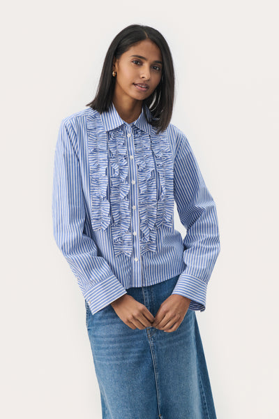 Part Two Pranvera Shirt, Amparo Blue Stripe