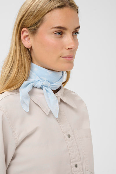 Part Two Phi Cotton Scarf, Heather Blue