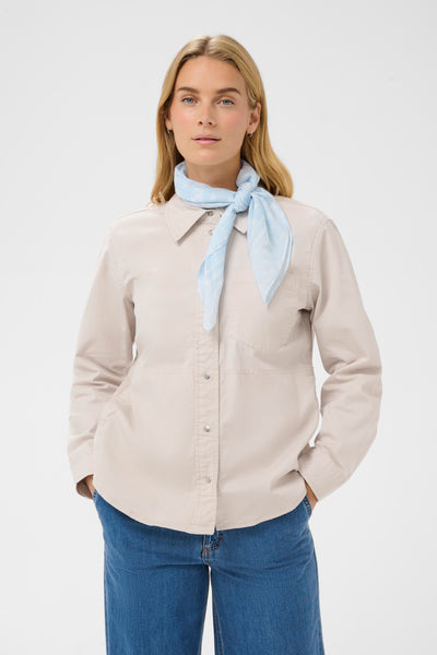 Part Two Phi Cotton Scarf, Heather Blue