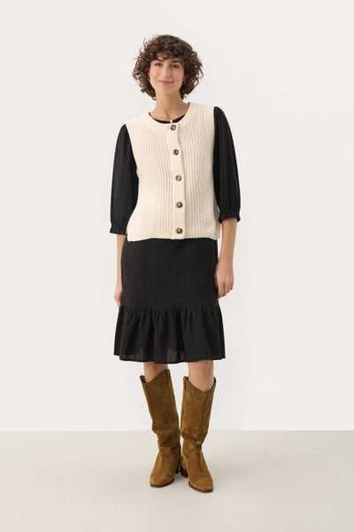 Part Two Noemie Waistcoat, Whitecap Grey (Cream)