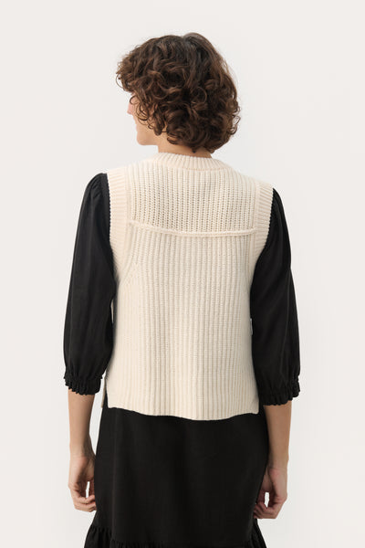 Part Two Noemie Waistcoat, Whitecap Grey (Cream)