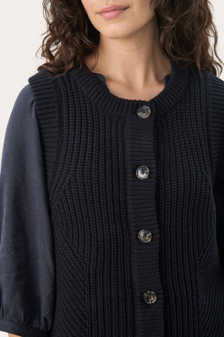 Part Two Noemie Waistcoat, Dark Navy