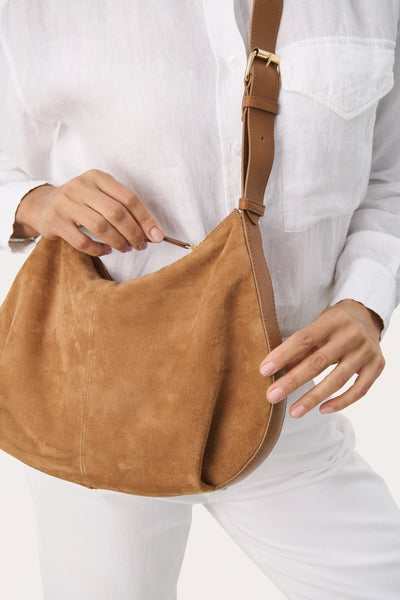 Part Two Nevena Suede Bag, Toasted Coconut