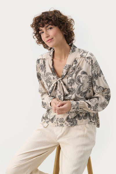 Part Two Najia Blouse, French Oak Paisley Print