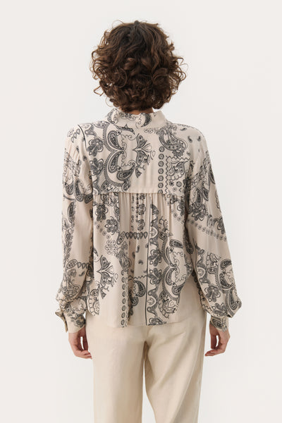 Part Two Najia Blouse, French Oak Paisley Print