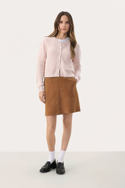 Part Two Gigia Linen Cardigan, Mauve Chalk