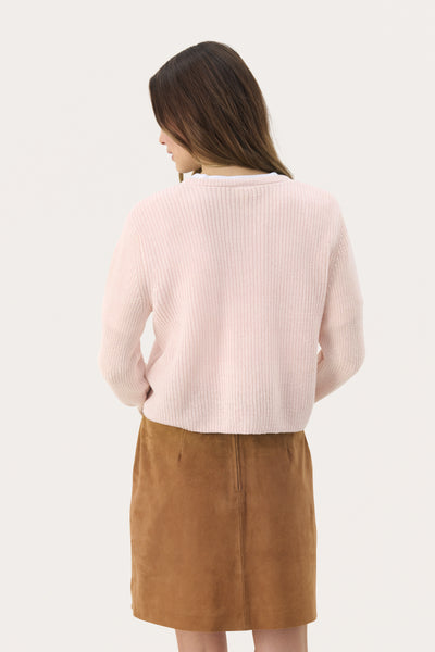 Part Two Gigia Linen Cardigan, Mauve Chalk