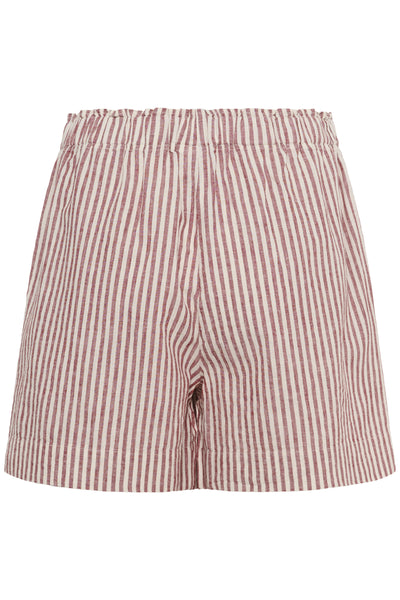 PART TWO Rigge Linen Blend Shorts, Burnt Russet Stripe