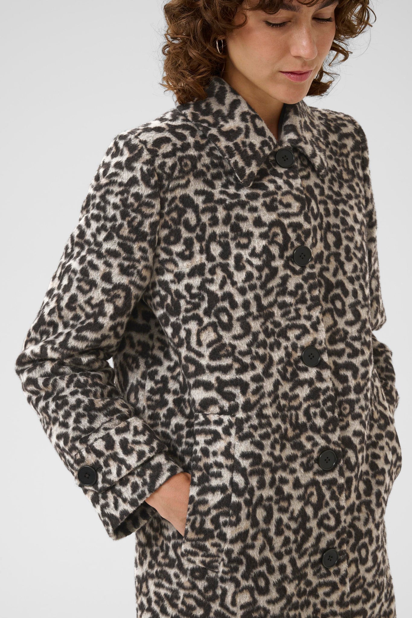Part Two Suzy Leopard Print Wool Coat