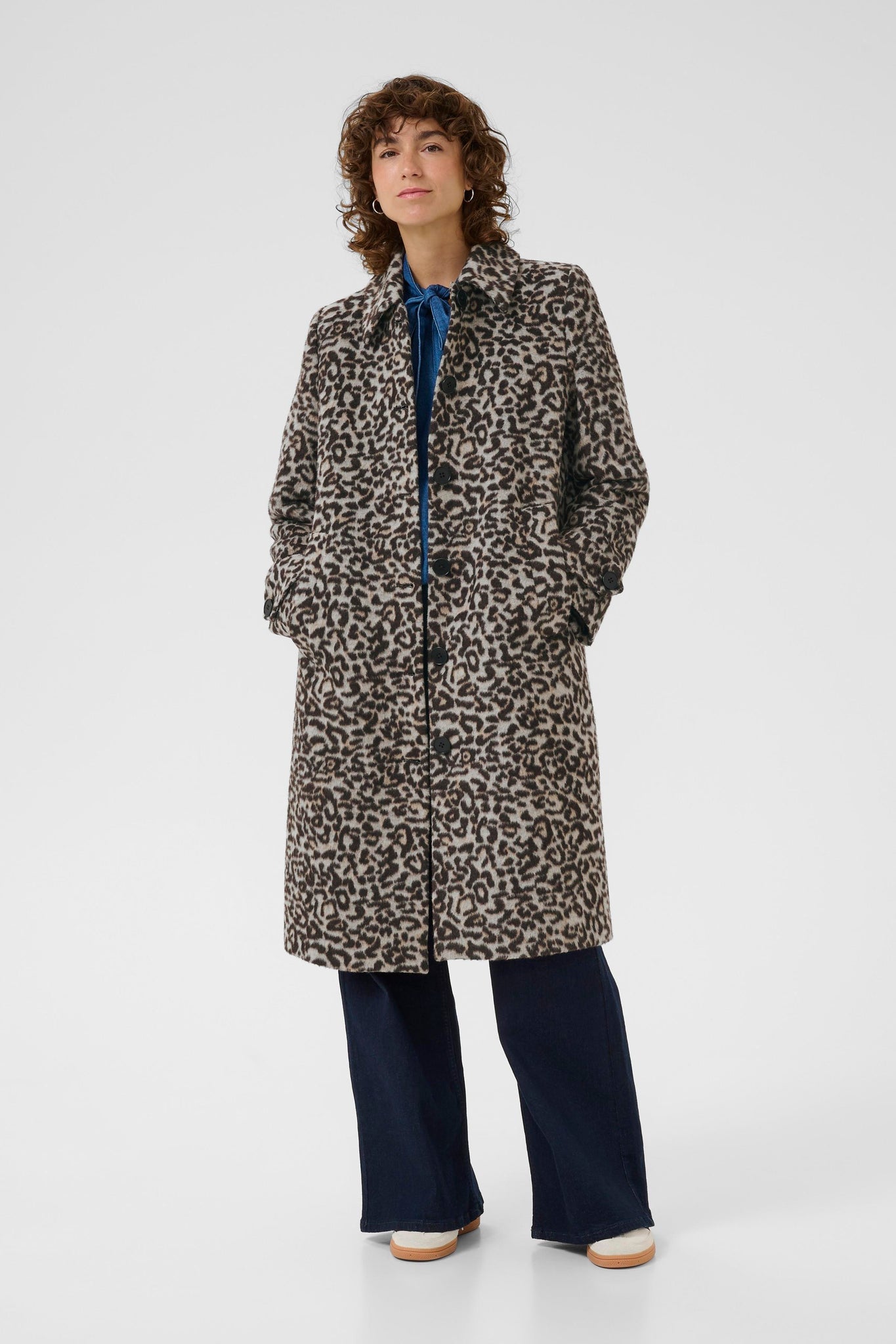 Part Two Suzy Leopard Print Wool Coat