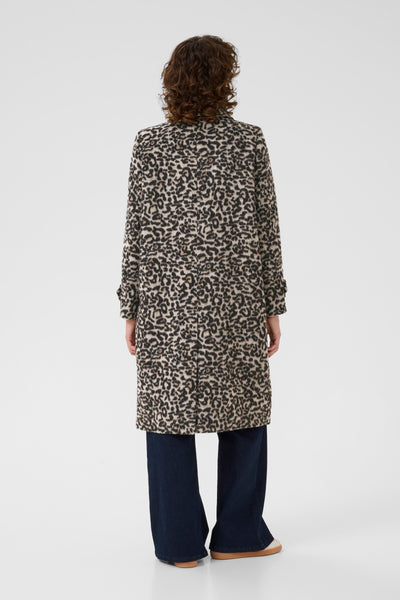 Part Two Suzy Leopard Print Wool Coat