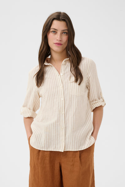 Part Two Cindie Linen Blend Shirt, Bright White