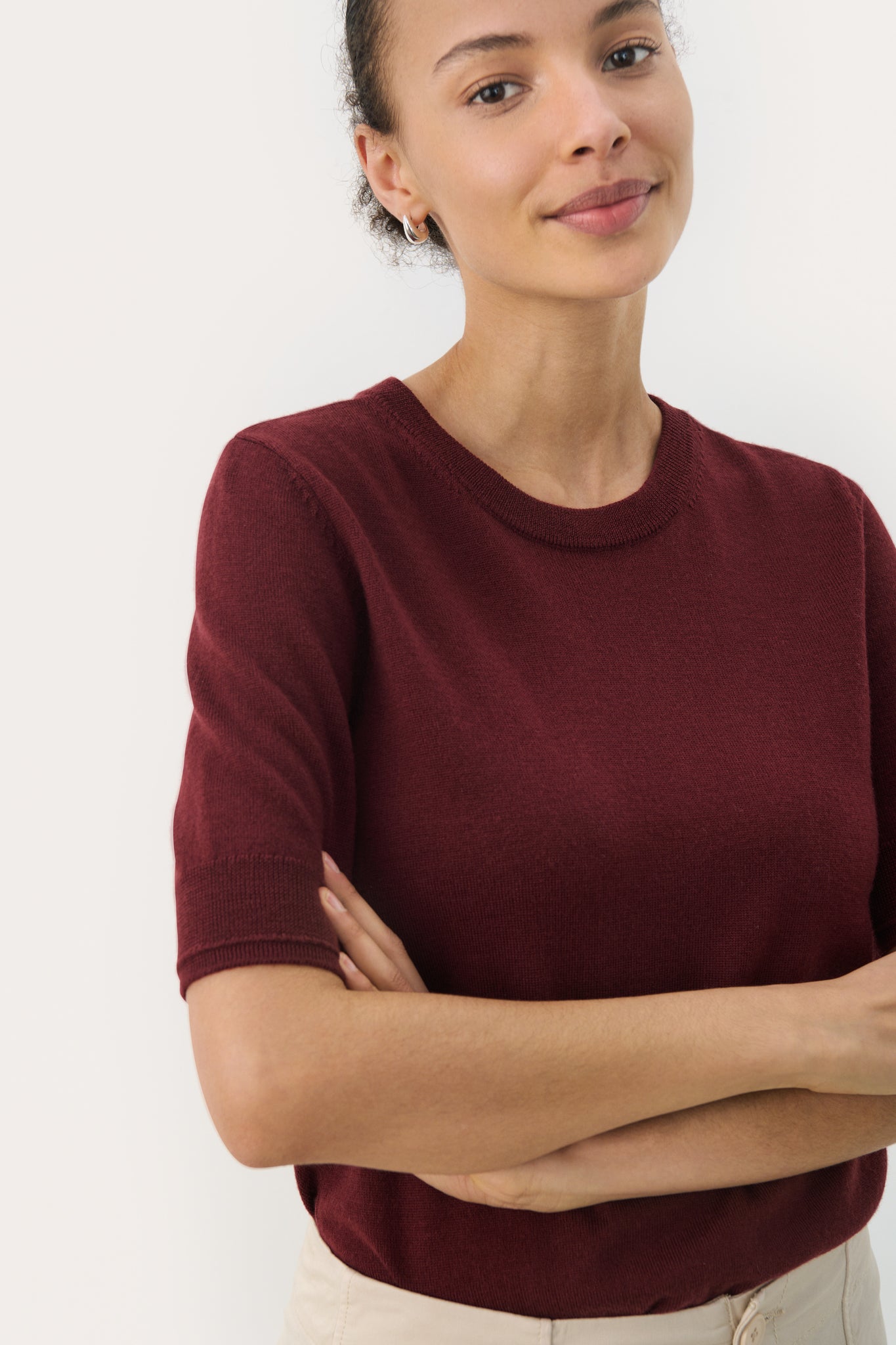 Part Two Natanya Wool Knitwear, Tawny Port