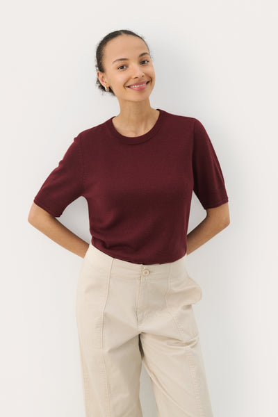 Part Two Natanya Wool Knitwear, Tawny Port