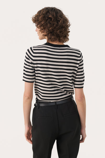 Part Two Natanya Wool Knitwear, Natural Stripe
