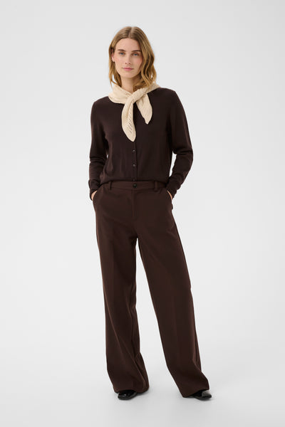 Part Two Noelani Wool Cardigan, Mole Brown