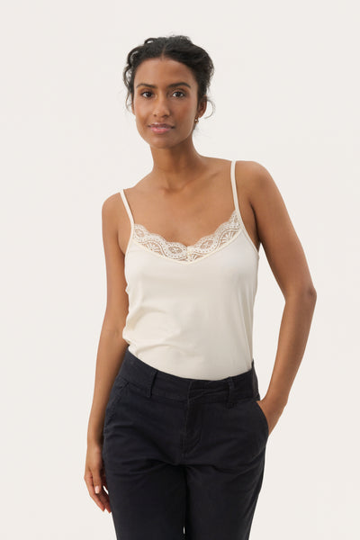 Part Two Nataliene Vest Top, Whtiecap Grey