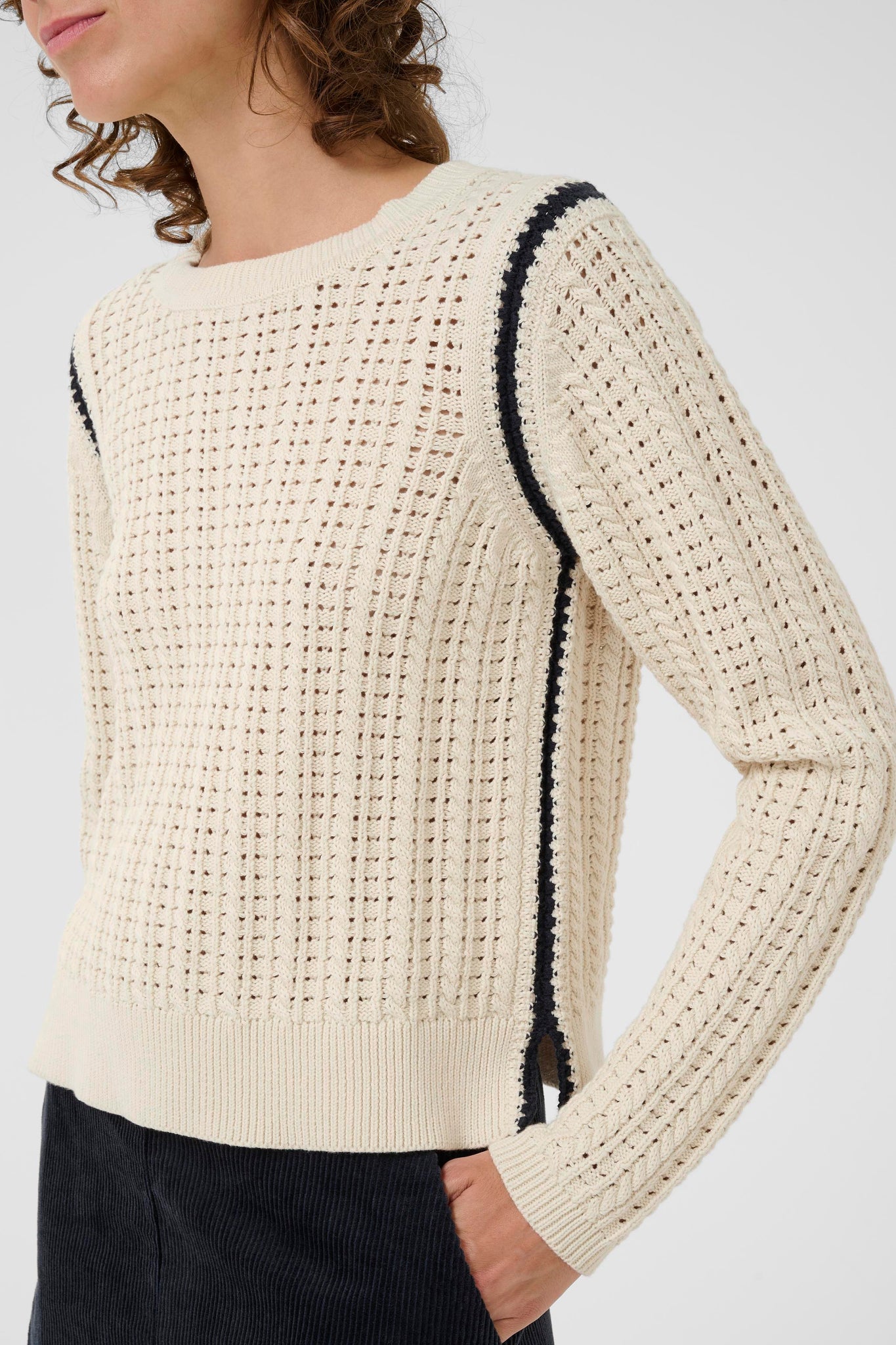 Part Two Selenia Knitwear, Whitecap Grey/ Dark